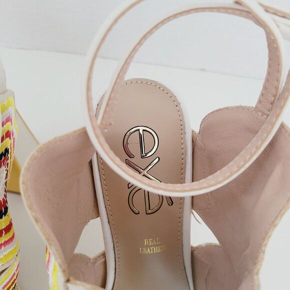 Exe' Women's Lucia-833 ICE Multicolor Sandals Block Heels Embroidered Leather 38 - Picture 8 of 16
